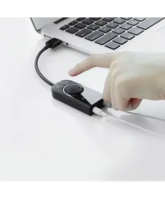 Sound card UGREEN CM129 (40964) USB External Stereo Sound, card 3.5 mm mini jack with volume control Adapter 15cm (Black)