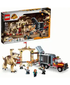 ლეგო LEGO Jurassic World T. rex & Atrociraptor Dinosaur Breakout  - Primestore.ge