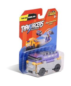 Toy Car TransRacers Tour Bus & School Bus