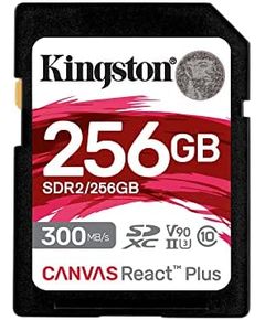 მეხსიერების ბარათი kingston 256GB Canvas React Plus SDXC UHS-II 300R/260W  - Primestore.ge