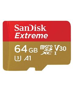 მეხსიერების ბარათი SanDisk 64GB Extreme MicroSD/XC UHS-I Card Up to 170MB/s/C V30/4K/A2 SDSQXAH-064G-GN6MN  - Primestore.ge
