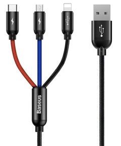 Cable Baseus Three Primary Colors 3-in-1 Cable CAMLT-BSY01