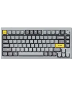 კლავიატურა Keychron Q1 QMK Custom HotSwappable Gateron Phantom Brown Switch Mechanical Keyboard Full Assembled Space Grey RGB with Knob Russian Layout - Primestore.ge