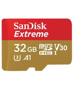 მეხსიერების ბარათი SanDisk 32GB Extreme MicroSD/HC UHS-I Card 100MB/S V30/4K Class 10 /Adapter  SDSQXAF-032G-GN6AA  - Primestore.ge
