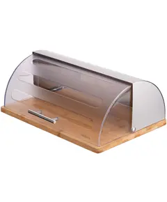 პურის შესანახი Ardesto Bread bin Gemini 39*28.5*15 cm, stainless steel/plastic/bamboo - Primestore.ge