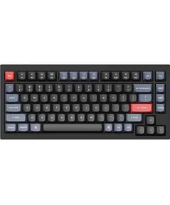 კლავიატურა Keychron Q1 QMK Custom HotSwappable Gateron Phantom Red Switch Mechanical Keyboard Full Assembled Carbon Black RGB with Knob Russian Layout - Primestore.ge