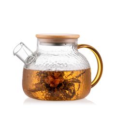 Primestore.ge - ჩაის დასაყენებელი Ardesto Tea pot, 1000 ml, borosilicate glass, bamboo