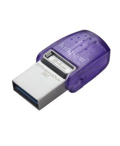 USB ფლეშ მეხსიერება Kingston 64GB USB 3.2 Gen1 + Type-C DT microDuo 3C R200MB/s  - Primestore.ge