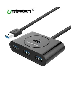 USB ჰაბი UGREEN CR113 (20291) NEW USB 3.0 4 Ports Hub with 2.0 OTG Black 1M - Primestore.ge