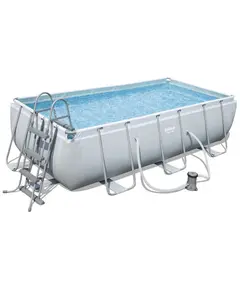 კარკასული აუზი Bestway Power Steel Frame Pool Set with Filter Pump 404 x 201 x 100 cm  - Primestore.ge