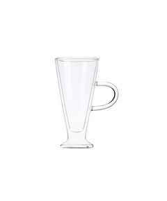 Latte glasses set ARDESTO Double wall borosilicate glass mug set Ardesto, 230 ml, 2 pcs, with handles