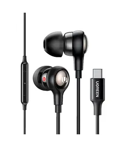 ყურსასმენი UGREEN EP103 (30638), In-Ear Headphones, Wired, Type-C, Black  - Primestore.ge