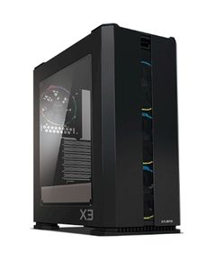 ქეისი Zalman X3 BLACK Case MidT, 2xUSB2.0, 2xUSB3.0, 4x120RGB, TG (side panel), without PSU Black  - Primestore.ge