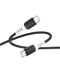 კაბელი Hoco X82 Type-C to Type-C 60W silicone charging data cable Black  - Primestore.ge