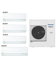 Air conditioner Panasonic CU-5E34PBD + CS-E9RKDW 3Pcs, CS-E18RKDW 1Pcs, Inverter, 150 - 160 sq.m.