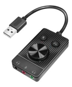 აუდიო ადაპტერი Logilink UA0397 USB 2.0 Audio Adapter With Volume Control 3x 3.5 mm/F Black  - Primestore.ge