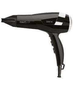 Hair dryer (black with chrome), 2000W, Number of speed modes: 2, Number of temperature modes: 3, Ionic function, Concentrator, diffuser