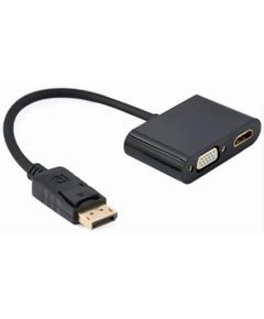 ადაპტერი Gembird A-DPM-HDMIFVGAF-01 DisplayPort to HDMI + VGA Adapter 10cm Black  - Primestore.ge
