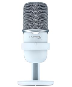 Microphone HyperX SoloCast – USB Condenser Gaming Microphone for PC, PS5, PS4, and Mac, Tap-to-Mute Sensor - White