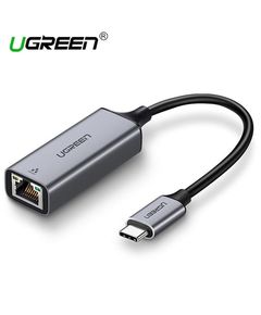 USB network adapter UGREEN CM199 (50737) USB Type C to 10/100/1000M Ethernet Adapter (Space Gray)