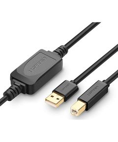 პრინტერის კაბელი UGREEN US122 (30935), USB 2.0 Type A to USB 2.0 Type B, 10m, Black  - Primestore.ge