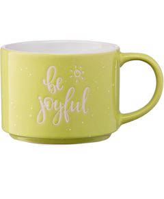 Ceramic cup Ardesto Mug Be joyful, 330 ml, yellow
