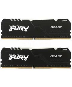 ოპერატიული მეხსიერება Kingston Fury Beast RGB 16GB (2x8GB) 3600MHz DDR4 CL17 Desktop Memory Kit of 2 KF436C17BBAK2/16  - Primestore.ge