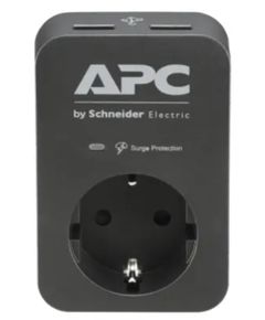 გადამყვანი APC Essential SurgeArrest 1 Outlet 2 USB Ports Black 230V Ge  - Primestore.ge