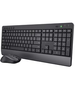 Keyboard + Mouse Trust 24529 Trezo, Wireless, USB, Bluetooth, Keyboard And Mouse, Black