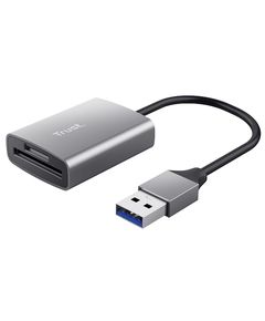 ბარათის წამკითხველი Trust Dalyx, USB-A Connector With Memory Card Reader, Grey  - Primestore.ge