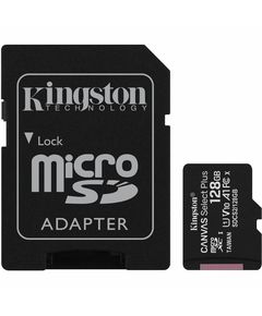 მეხსიერების ბარათი Kingston 128GB microSDXC C10 UHS-I R100MB/s Canvas Select Plus + SD  - Primestore.ge