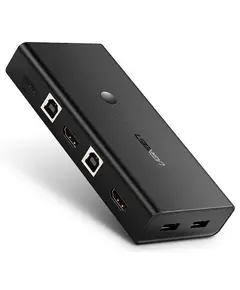 KVM სვიჩი UGREEN CM200 (50744), HDMI 2 IN 1 KVM Switcher, 4K*2K@30HZ, Black  - Primestore.ge
