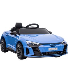 Electric child car AUDI 717-BLU with leather seat and rubber tires
