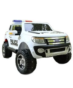 ბავშვის ელექტრო მანქანა POLICE 06 ტყავის სავარძლით და კაუჩუკის საბურავებით  - Primestore.ge