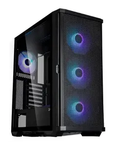 Case Zalman Computer case Z10, without PSU, 2xUSB3.0, 1xUSB Type-C, 3x140mm Black fans, 1x120mm Black fans, TG Side Panel, EATX, Black