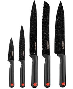 Set of knives Ardesto Black Mars Knives Set 5 pcs, black, stainless steel, plastic