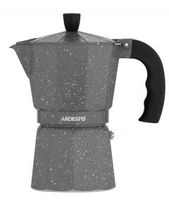 ყავის მადუღარა Ardesto Coffee Maker Gemini Molise, 3 cups, grey, aluminum  - Primestore.ge