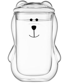 ჭიქების ნაკრები Ardesto Double wall borosilicate glass mug set with a lid Animals, 300 ml, 2 pcs, with glass lid  - Primestore.ge