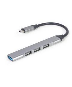 USB ჰაბი Gembird UHB-CM-U3P1U2P3-02 USB Type-C 4-port USB hub (USB3 x 1 port, USB2 x 3 ports) Silver  - Primestore.ge