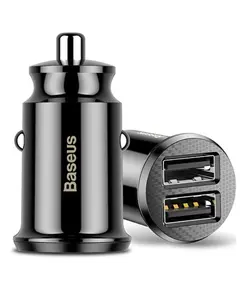 მანქანის დამტენი Baseus Grain Car Charger Dual USB 5V 3.1A CCALL-ML01  - Primestore.ge