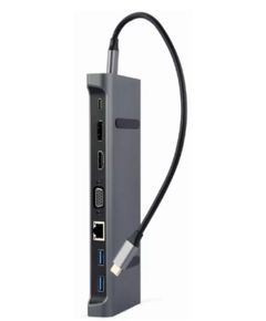 ადაპტერი Gembird A-CM-COMBO9-02 USB Type-C 9-in-1 multi-port adapter  - Primestore.ge