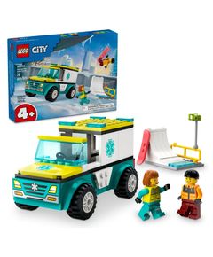 ლეგო LEGO Constructor CITY EMERGENCY AMBULANCE AND SNOWBOARDER  - Primestore.ge