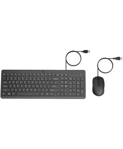 Keyboard and Mouse HP 240J7AA 150, Wired, USB, Keyboard And Mouse, Black
