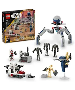 ლეგო LEGO Constructor STAR WARS TM CLONE TROOPER™ & BATTLE DROID™ BATTLE PA  - Primestore.ge