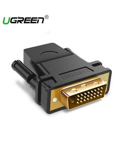 ადაპტერი UGREEN 20124 DVI 24+1 Male to HDMI Female Adapter (Black)  - Primestore.ge