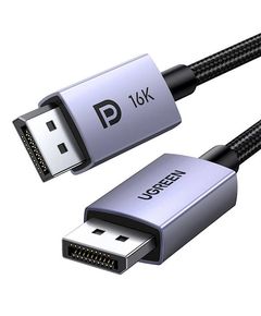 ვიდეო კაბელი UGREEN DP118 (15384), 16K DisplayPort To DisplayPort, 2m, Grey/Black  - Primestore.ge