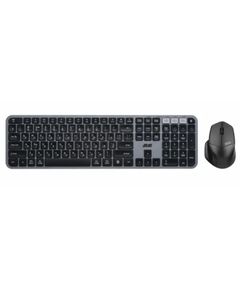 კლავიატურა და მაუსი 2E Combo keyboard and mouse MK440 WL/BT, EN/UK/RU, grey-black  - Primestore.ge