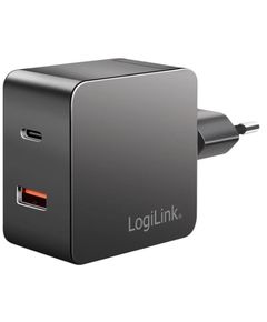 Adapter Logilink PA0310 Dual USB charger set 1x USB-C 1x USB-A 45W Black