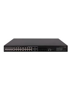 Switch H3C S5130S-28P-HPWR-EI-AC L2 Ethernet Switch with 24*10/100/1000BASE-T PoE+ Ports (AC 370W), 4*100/1000BASE-X SFP Ports, and 4*GE Combo Ports, (AC )