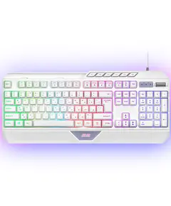 კლავიატურა 2E GAMING Membrane keyboard KG315 110key, USB-A, EN/UA, RGB, white - Primestore.ge